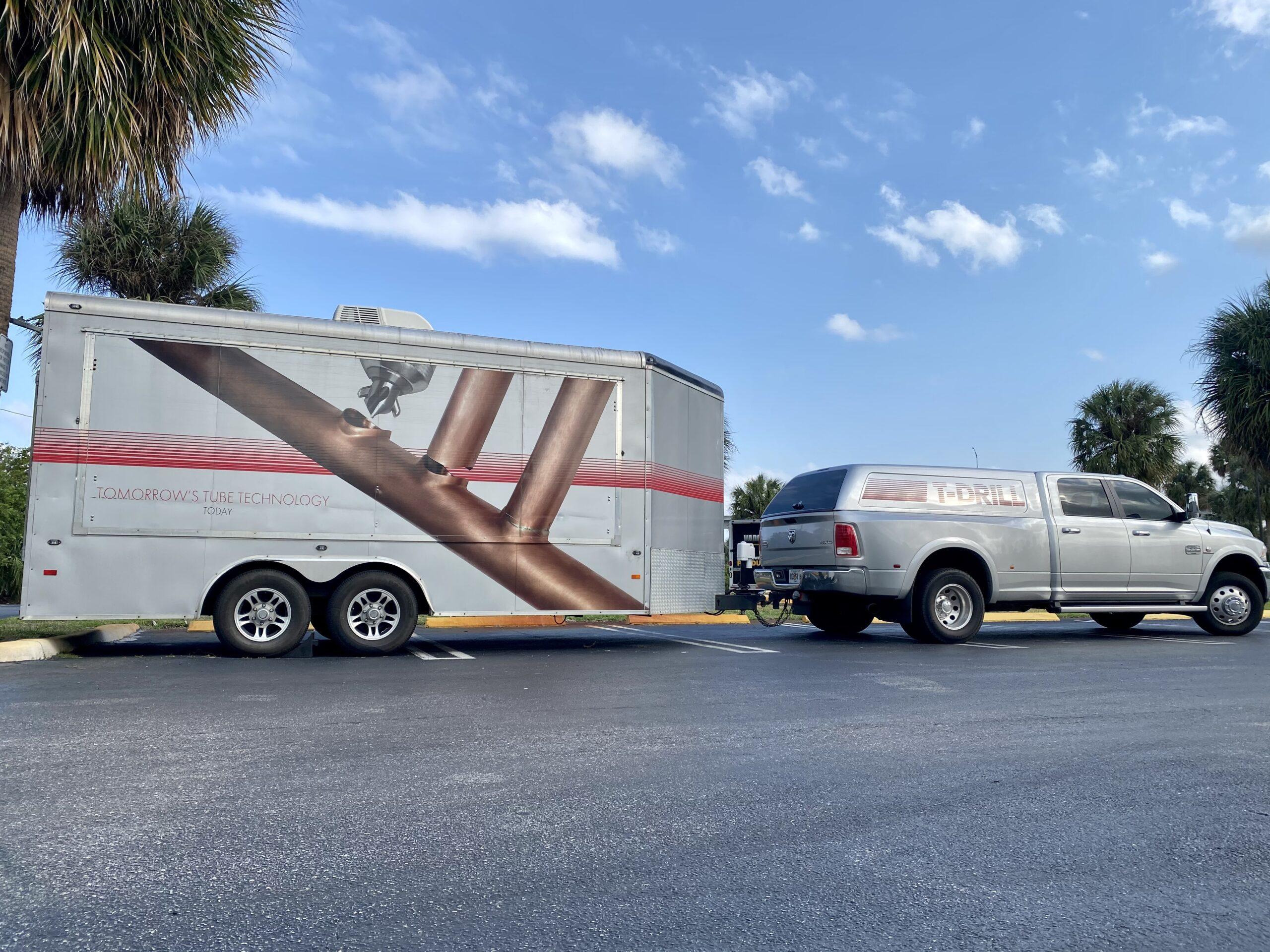 T-DRILL Demonstration Truck & Trailer for the US markets